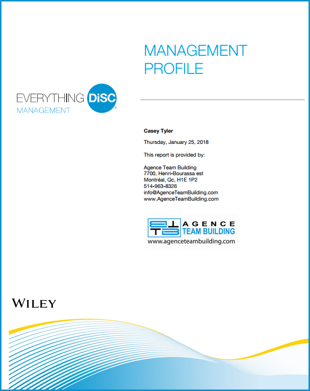 DISC Personality Assessment Management Profile